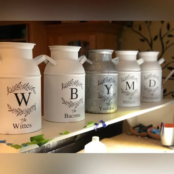 Rare Unique Vintage Style Galvanized Milk Can With American Flag 8.75” X… - Picture 3 of 13